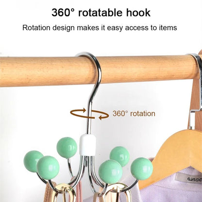Skorter | 360° rotatable multifunctional storage hanger with 6 hooks