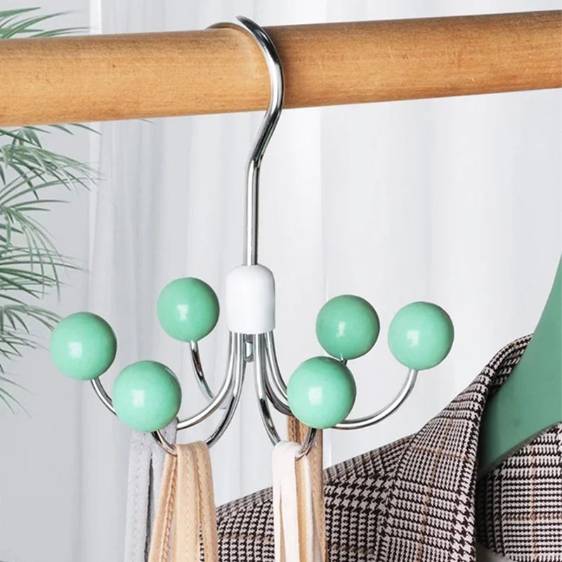 Skorter | 360° rotatable multifunctional storage hanger with 6 hooks