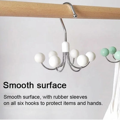 Skorter | 360° rotatable multifunctional storage hanger with 6 hooks