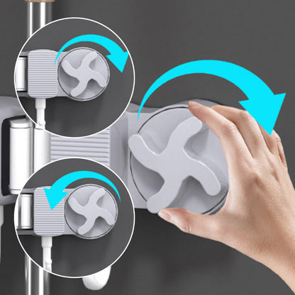 Skorter | Bore-free suction cup mop holder for the bathroom