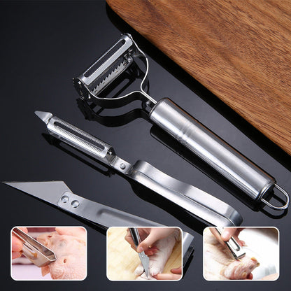 Skorter | 3-piece set with peeling tools in stainless steel