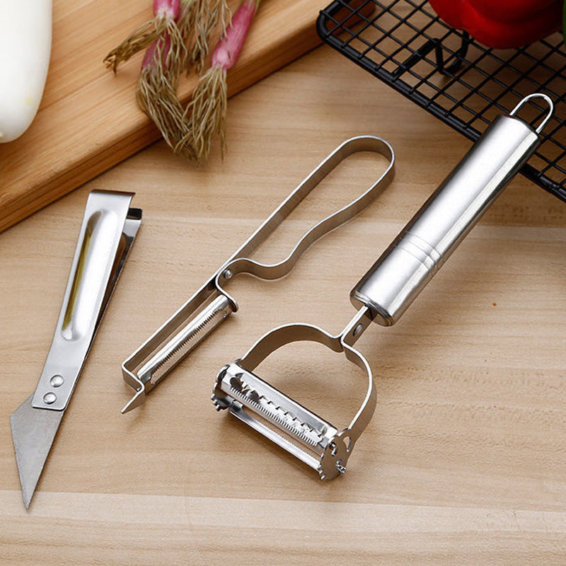 Skorter | 3-piece set with peeling tools in stainless steel