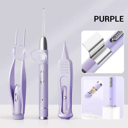 Skorter | Rechargeable, illuminated ear cleaners in metal, set of 3 pcs.