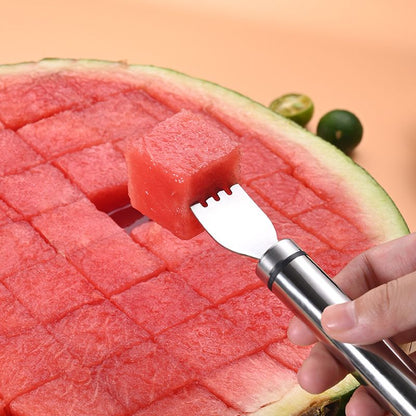 Skorter | 2-in-1 watermelon knife and fork in stainless steel