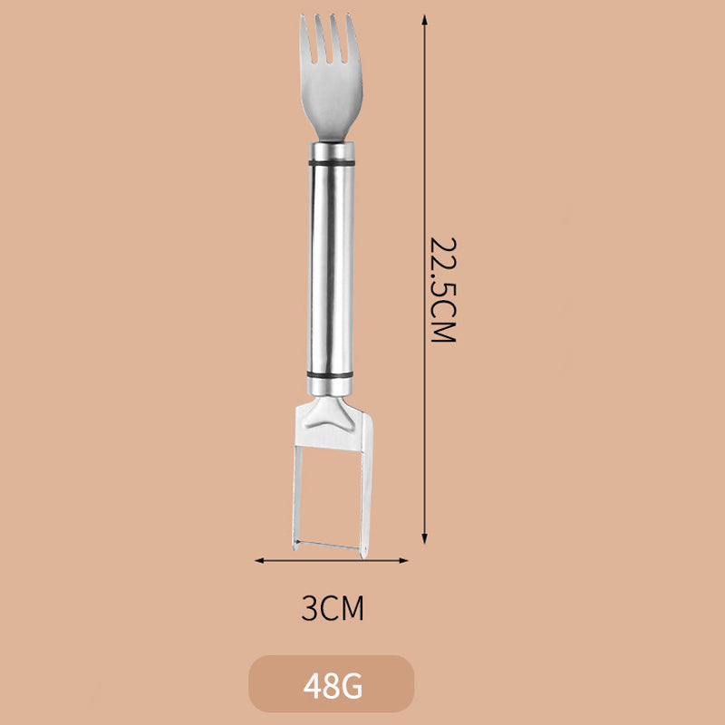 Skorter | 2-in-1 watermelon knife and fork in stainless steel