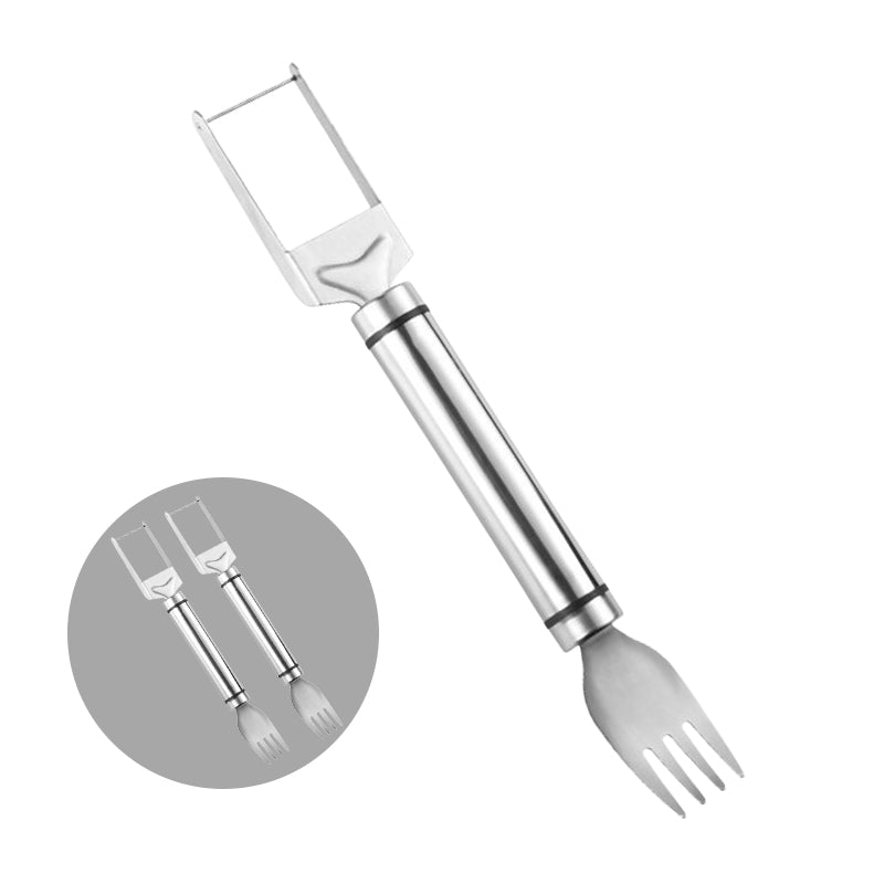 Skorter | 2-in-1 watermelon knife and fork in stainless steel