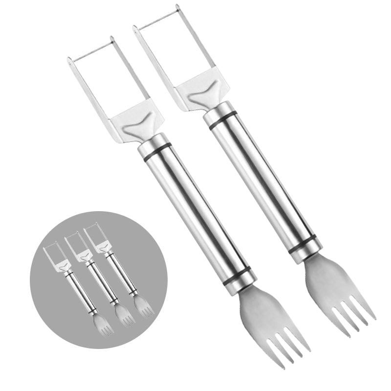 Skorter | 2-in-1 watermelon knife and fork in stainless steel