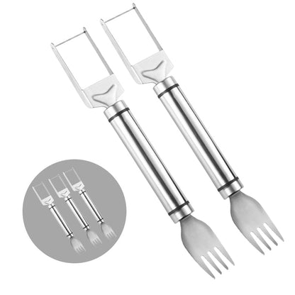 Skorter | 2-in-1 watermelon knife and fork in stainless steel