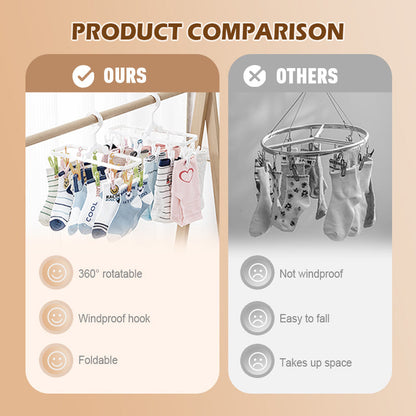 Skorter | 12-clip collapsible and windproof drying rack