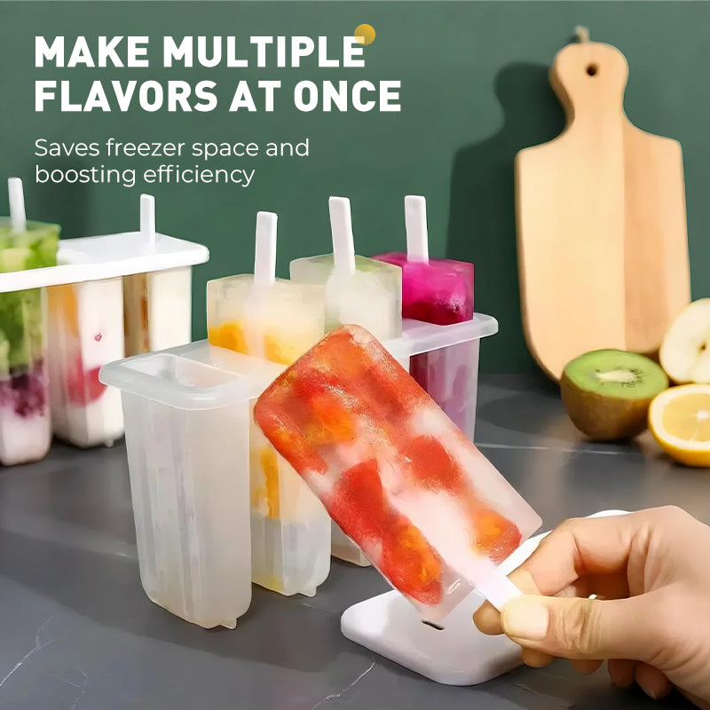 Skorter | Ice pop mold with 4 cavities, lid and sticks