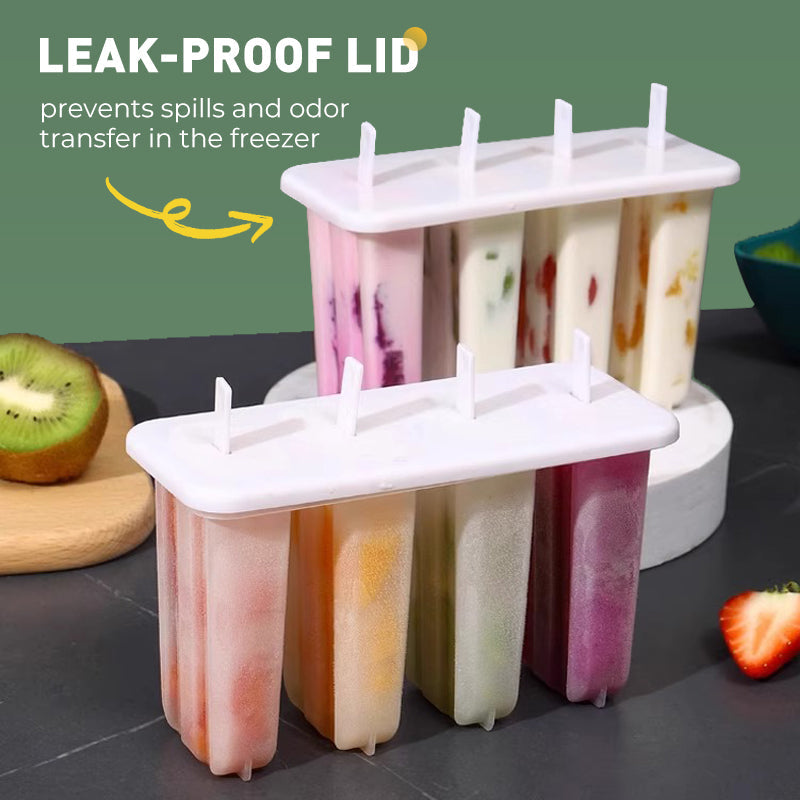 Skorter | Ice pop mold with 4 cavities, lid and sticks