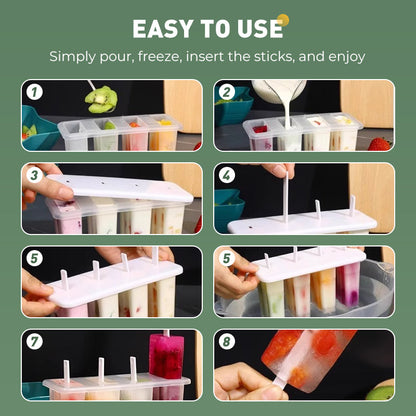 Skorter | Ice pop mold with 4 cavities, lid and sticks