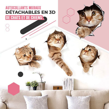 Skorter | 3D stickers with cats and dogs that can be removed