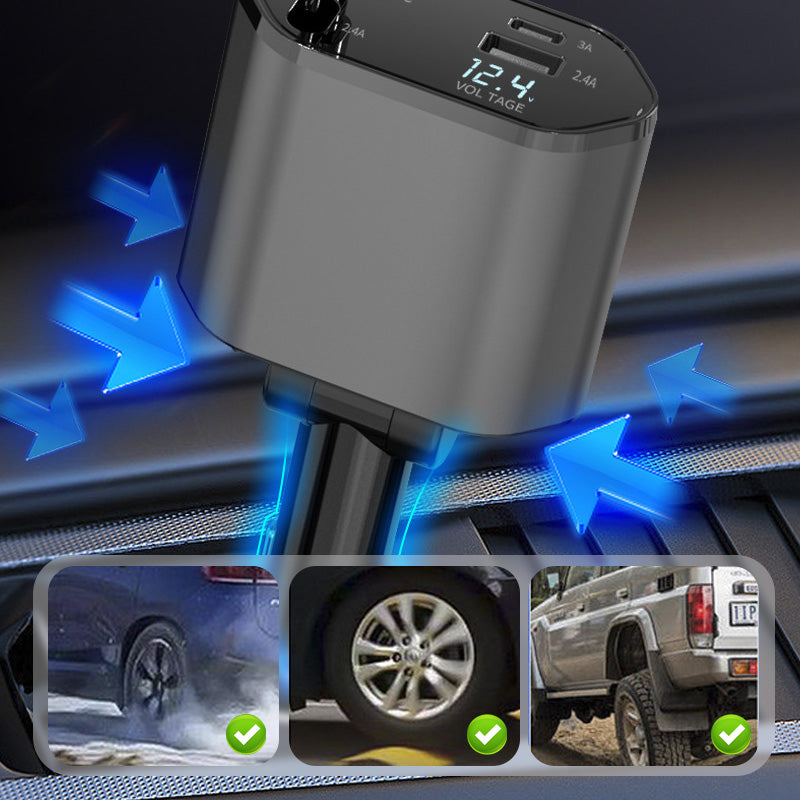 Skorter | 4-in-1 fast charger and retractable car charger