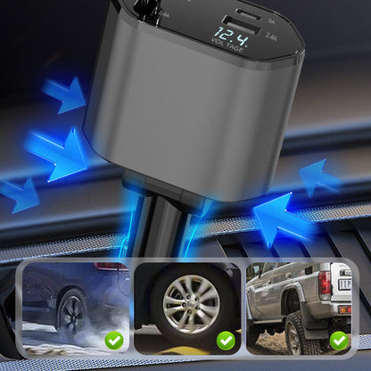 Skorter | 4-in-1 fast charger and retractable car charger