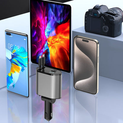 Skorter | 4-in-1 fast charger and retractable car charger
