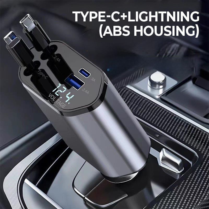 Skorter | 4-in-1 fast charger and retractable car charger
