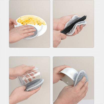 Skorter | Dubbelsidiga runda svampskrubbar för köket