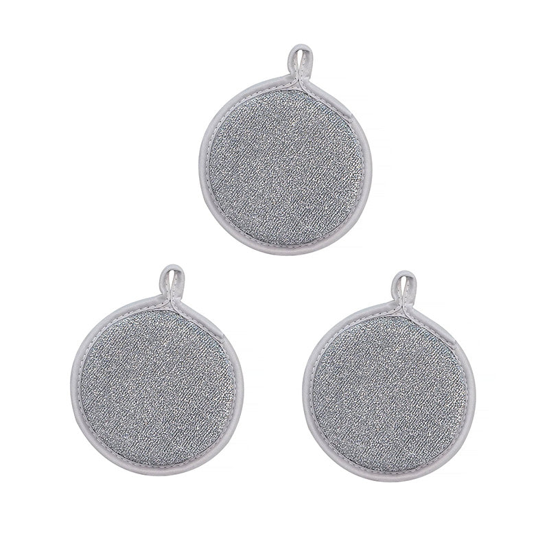 Skorter | Dubbelsidiga runda svampskrubbar för köket