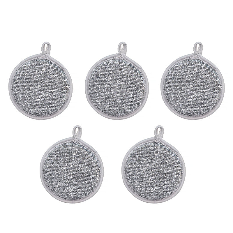 Skorter | Dubbelsidiga runda svampskrubbar för köket