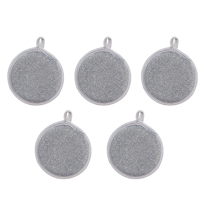 Skorter | Dubbelsidiga runda svampskrubbar för köket