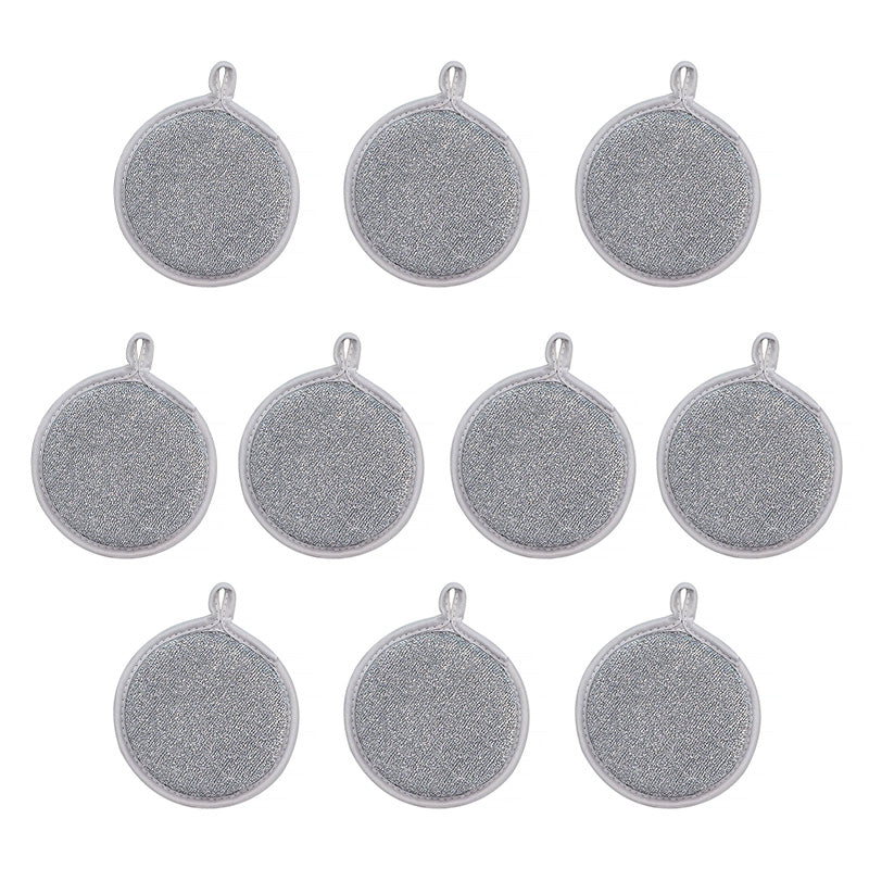 Skorter | Dubbelsidiga runda svampskrubbar för köket