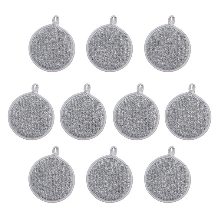 Skorter | Dubbelsidiga runda svampskrubbar för köket