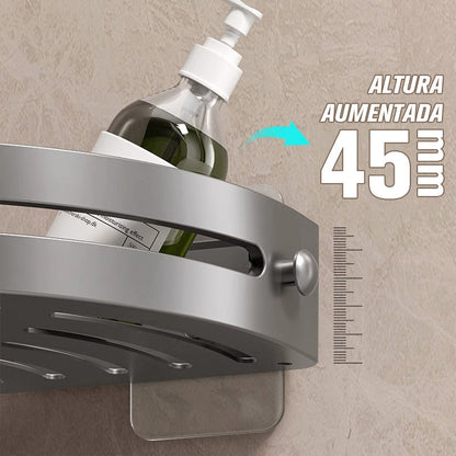 Skorter | Corner shower shelf without drilling with hooks