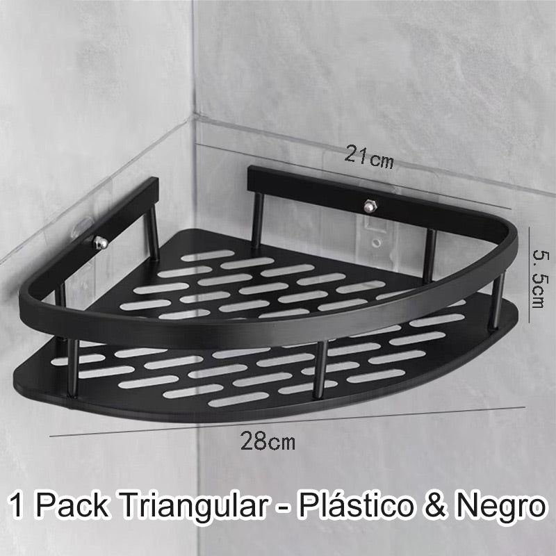 Skorter | Corner shower shelf without drilling with hooks