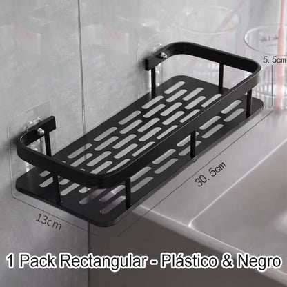 Skorter | Corner shower shelf without drilling with hooks