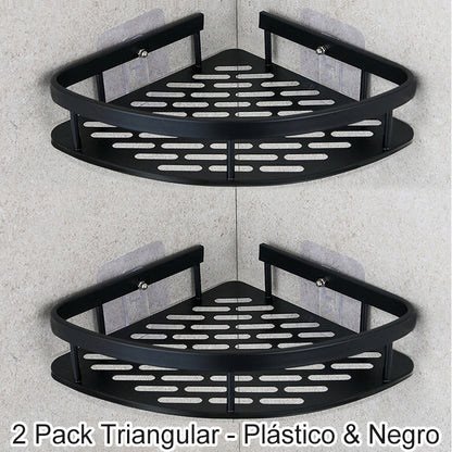 Skorter | Corner shower shelf without drilling with hooks