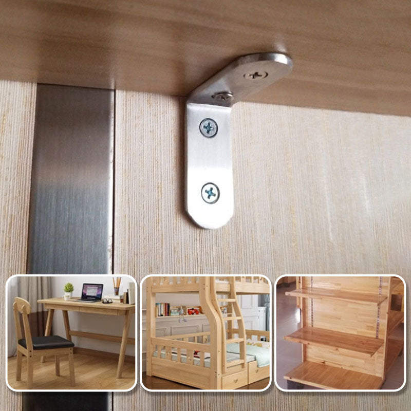 Skorter | 4-pack with corner brackets in stainless steel - includes 30 screws