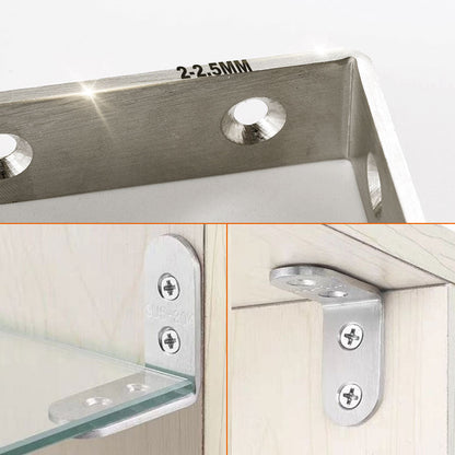 Skorter | 4-pack with corner brackets in stainless steel - includes 30 screws