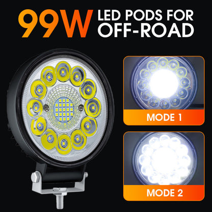 Skorter | 4-inch 99W LED pod for off-road driving