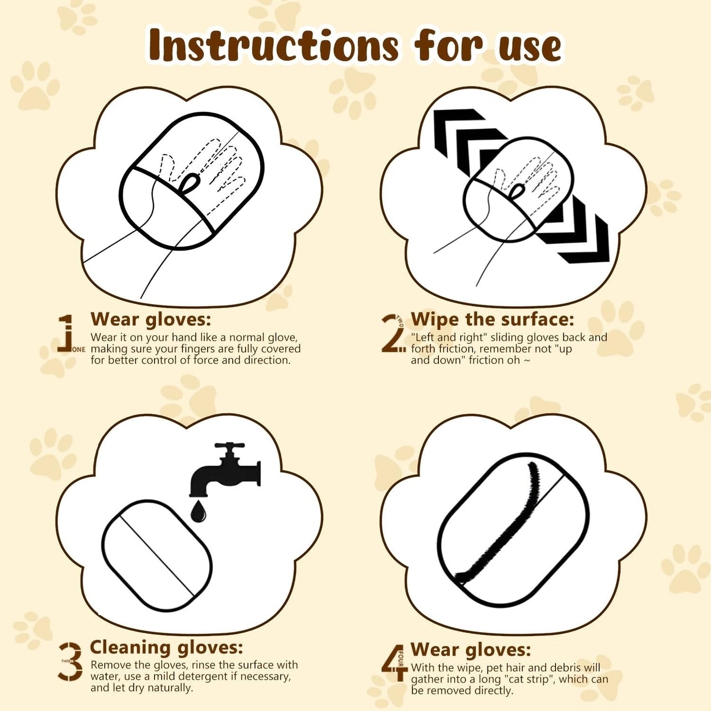 Skorter | Electrostatic gloves for removing pet hair