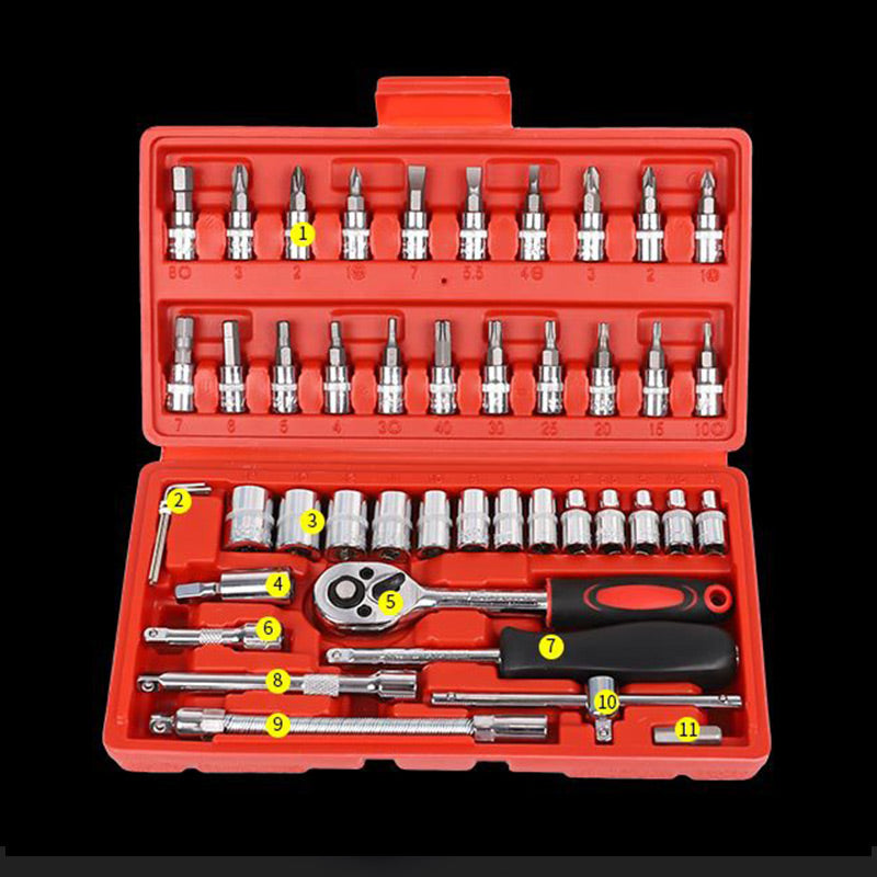 Skorter | 46-piece set with quick-change wrench