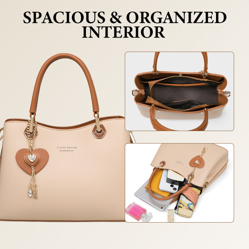 Skorter | Elegant women's handbag with sparkling heart pendant