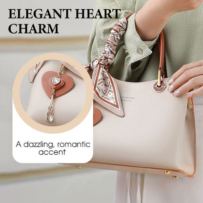 Skorter | Elegant women's handbag with sparkling heart pendant