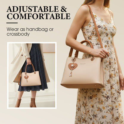 Skorter | Elegant women's handbag with sparkling heart pendant