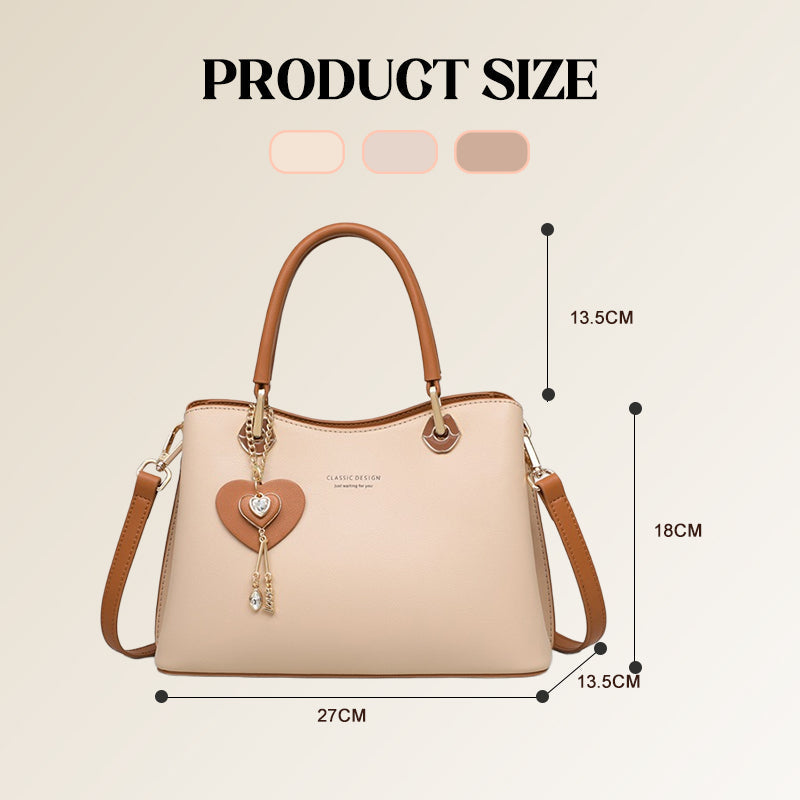 Skorter | Elegant women's handbag with sparkling heart pendant