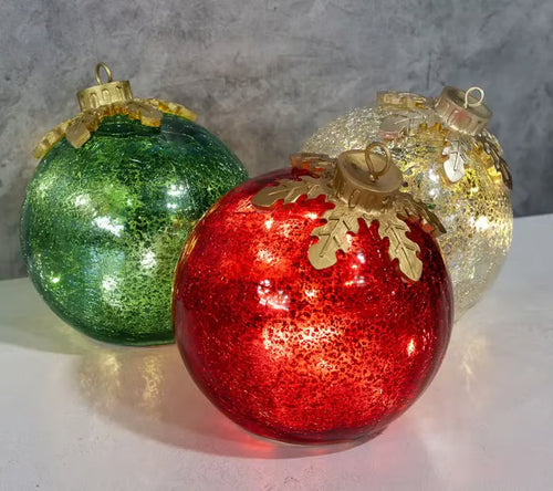 Skorter | GlowSphere LED Christmas Ball – Warm Ambient Lighting with Timer Function