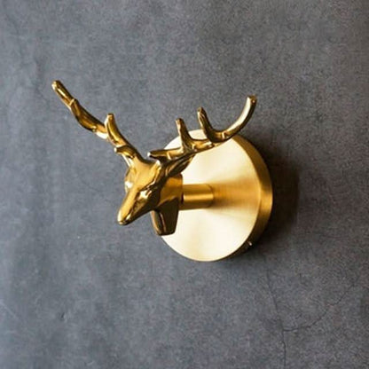 Skorter | Brass Animal Wall Hook Rack Gold Accents