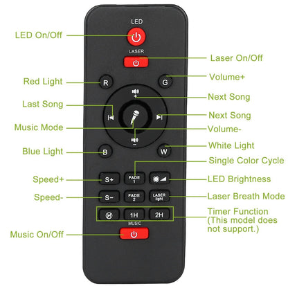 Skorter | Star Projector Lamp RGBW Wireless Music Speaker Night Light