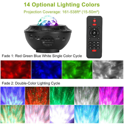 Skorter | Star Projector Lamp RGBW Wireless Music Speaker Night Light