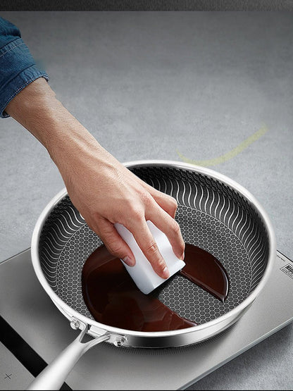 Skorter | FERROFLAME – Stainless Steel Frying Pan with Honeycomb Heat Distribution