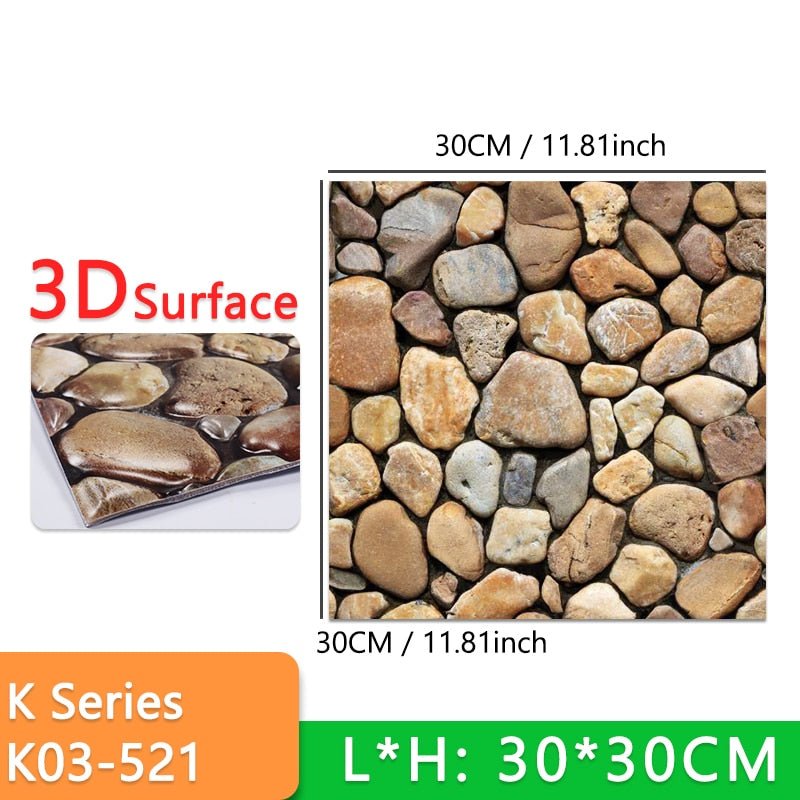 (PACK 5+5 FREE) Stick-On 3D Wall Tiles