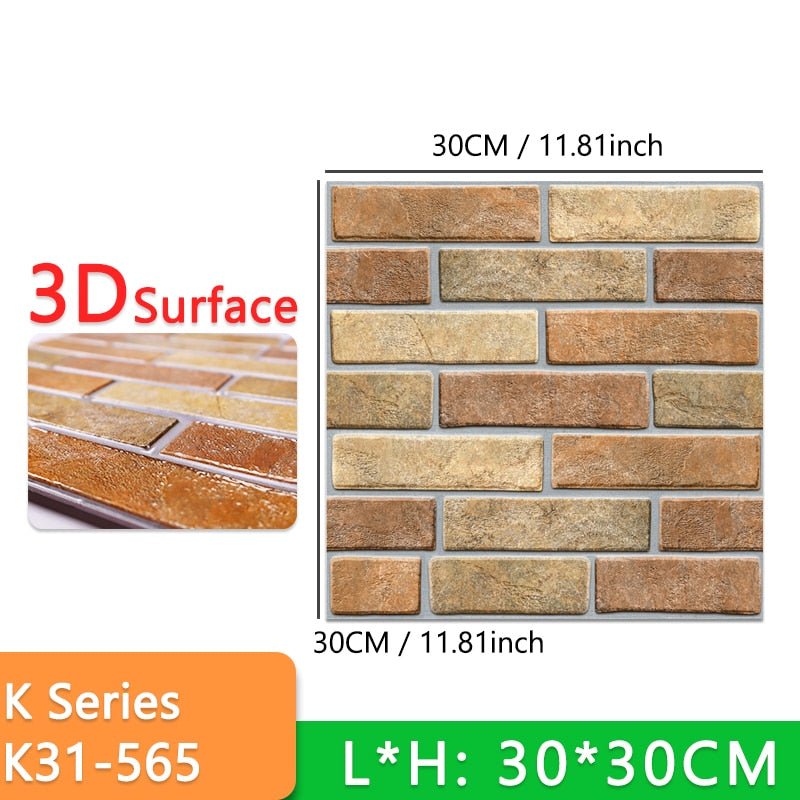 (PACK 5+5 FREE) Stick-On 3D Wall Tiles