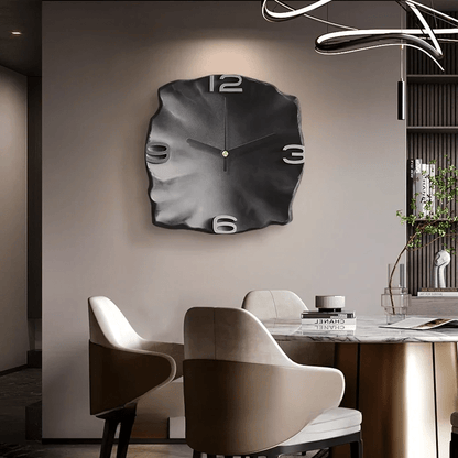 Skorter | StoneAura – Modern Sandstone-Effect Wall Clock with Silent Quartz