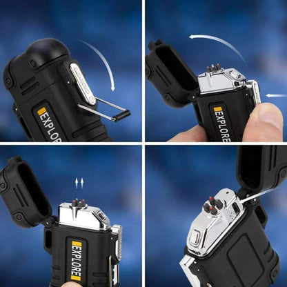 Skorter | Electric Double Arc Lighter | Rechargeable, Windproof & Ideal for Camping and Outdoor Adventures