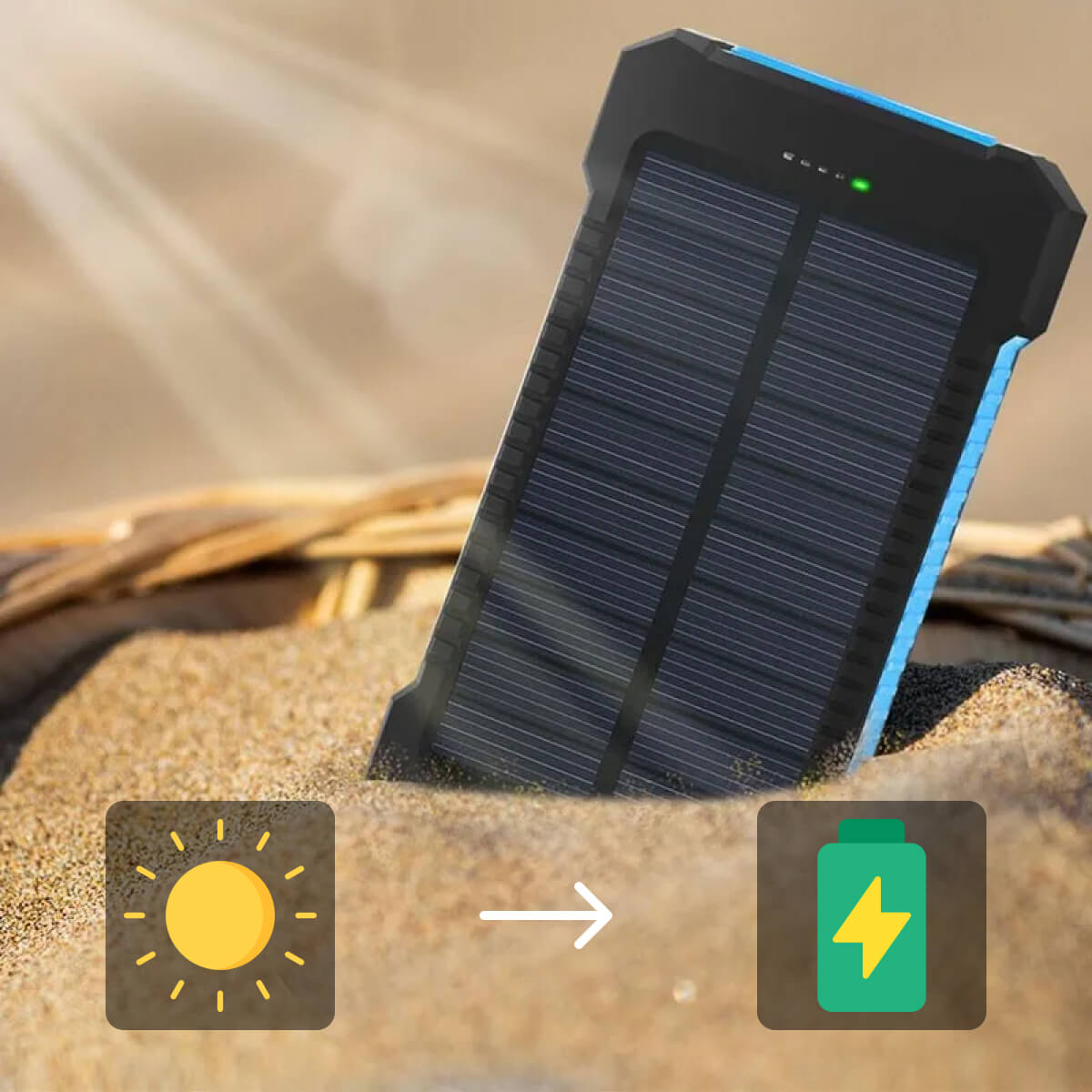 Skorter | SUNVAULT MAX – Waterproof Solar Power Bank with 30000mAh Capacity